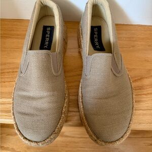 Sperry Men's Beige Slip-On Loafers